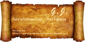 Gerstenmeier Julianna névjegykártya